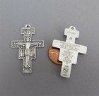3 Pc San Damiano Saint Francis Rosary Crucifix Cross Italy Rosaries C107 Silver