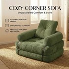 Folding Sleeper Sofa Bed Convertible Floor Sofa W  Armrest Lazy Floor Couch Sofa