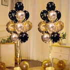 Balloon Centerpieces For Floor With String Light 2 Set Black Balloon Stand Ki   