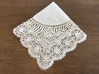 Antique Vintage Bobbin Lace Wedding Hankie Handkerchief 12    Hand Made