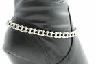 Biker Women Silver Metal Narrow Motorcycle Chain Boot Bracelet Anklet Shoe Charm