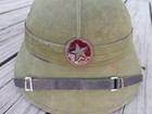 Salty North Vietnamese Army Sun Helmet Pith W Badge Nva Viet Cong Vc Arvn Sog