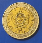 Argentina 1 Peso  provingias  Spelling  Error 1995 Bimetallic Coin -circulated