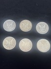Lot Of 6 Slick  cull  Morgan Silver Dollars  dates In Description 