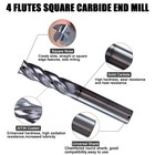 10pcs 4 Flute 1 4  X 3 4  X 2-1 2  End Mills Solid Carbide Altin Coated Cnc Bit