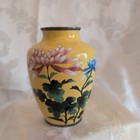 Set Of Vintage Japanese Akagi Shoten Cloisonne Vases Size 6  X 4  Yw Floral Rare