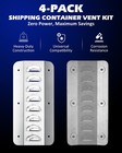 Shipping Container Vent  Cross Flow Ventilation  For 4 Pack  Sliver 