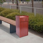 Restaurant Trash Bin Cabinet W  Tray Rack 40 Gallon For Self-service Restaurant