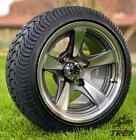 Trex 12  Bullitt Gunmetal Golf Cart Wheels   215 40-12  Dot Tires - Set Of 4