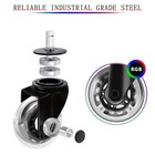 Gaming Chair Wheels - 2 5 Inch Heavy Duty Caster Wheels 2200lbs  mute Rolling   