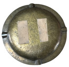 Vintage Persian Etched Brass Ashtray Cigarette Cigar Round 7 75  W 4 Rests