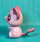  Littlest Pet Shop Lps 464 Purple Mouse Green Eyes Rare Pink Bow -1- 01
