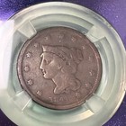 1841 Coronet  Braided Hair Cent 1c Ngc Genuine
