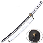 40  White Katana Sword Replica     Carbon Steel Blade W  Scabbard     Anime-inspired