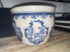 Blue   White Porcelain Planter Chinoiseries Style Vintage