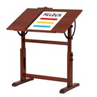 35 5x23 5  Vintage Wooden Drafting Drawing Table