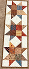 Handmade Quilted Table Runner topper   Set Of 2  8  X 23 1 2   Multi Color