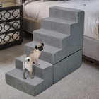 Dog Stairs High Beds Non-slip Pet Ramp Easy Clean Adjustable Design Durable Foam