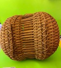 Vtg  Large Buttocks Woven Basket Egg Gathering Primitive Splint 8 5 