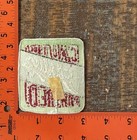 Vintage Caution Schlitz Powered  Beer Funny Sew-on Patch Nos 1970s
