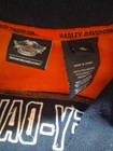Harley Davidson Men s Sz Xl 1 4 Zip Racing Fleece Embroidered Sweatshirt Orange 