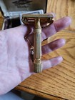 Vintage 1940s Gillette Milord Gold Safety Razor W  Case Usa Double Edge Razor