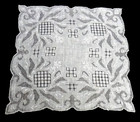 Appenzell Embroidery Floral Linen Hanky Wedding Extensive Handwork Vintage Swiss
