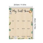 My First Year Photo Display Board Wooden Picture Frame 12 Months For Newborns