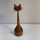 Vintage Wood Siamese Cat Letter Opener Danish-style Kitchy Desk Decor