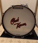 Vintage 60s Ludwig 14x22  Keystone Badge Bass Drum Silver Metallic Sparkling