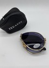Vintage Ferrari Folding Aviator Sunglasses Violet Lenses Metal Frames Nwot 1980