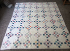 Vintage Depression Era Appalachian 9 Patch Turned On Square Quilt 81  X 70