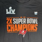 Nike Tampa Bay Buccaneers Men s Large T Shirt 2xl Super Bowl Champs Black New