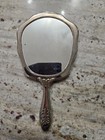 Vintage Hand Mirror Silver-plate Ornate Victorian Vanity Dresser Mirror 9   