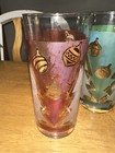Vintage Set Of 4 Mid Century Italy Christmas Drinking Glasses Rare