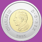 2025 Canada Two Dollar Toonie Coin  Mint Unc King Charles  2 Toon