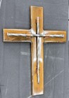 Handmade Cross Reclaimed Church Pew Wood Rustic Christian Wall Decor 14x8