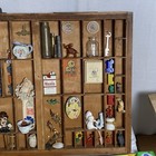 Antique Hamilton Mfg  Co  Wood Printers Drawer Letterpress Type  Shadow Box 
