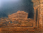 The Parthenon Wall Hanging Copper Plaque 13 5 x9 5  Vintage Finely Crafted