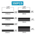 350pcs Heat Shrink Tubing Kit 3 1 Ratio Adhesive Lined Marine Grade Wrap Black