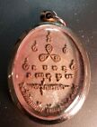 Old Copper Rare Temple Monk Amulet From Thailand 