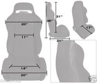 New 2 Black Pvc Leather Racing Seats Reclinable W  Slider For Dodge