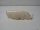 Vintage White Rhino Statue Resin   Rhinoceros
