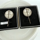 Pair Of Vintage Sterling Silver Engraved Floral Hair Pins