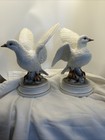 Vintage Love Doves Ceramic Sculptures Pair Andrea By Shadek 8    Japan Magnificent