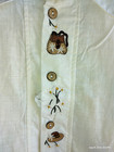 Sz m  German Style Men s Shirt oktoberfest germany Lederhosen  Embroidered beige
