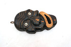 Vintage Inuit Greenland Eskimo Carved Wood Face Mask Tupilak 6 5  Tall