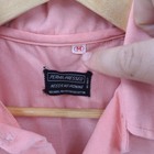 Vintage Sears Shirt Mens Medium Pink 60s 70s Button Up Perma Pressed Camp