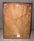 Vintage Japanese Geisha Gold Foil Art Black Glass Framed Wall Decor 17x13