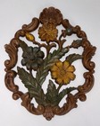 Vintage Floral Wall Decor Hanging flower Plaque Lot Of 2 Euc